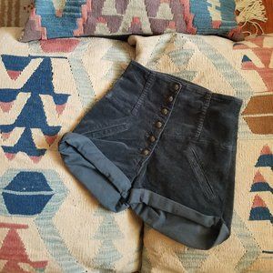 Era of Chaos High Waist Corduroy Short Shorts